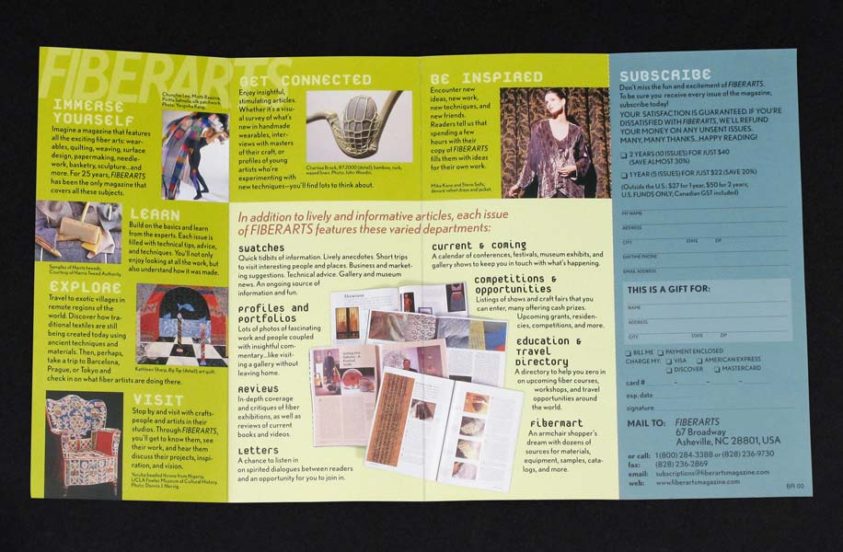 Fiberarts magazine brochure design