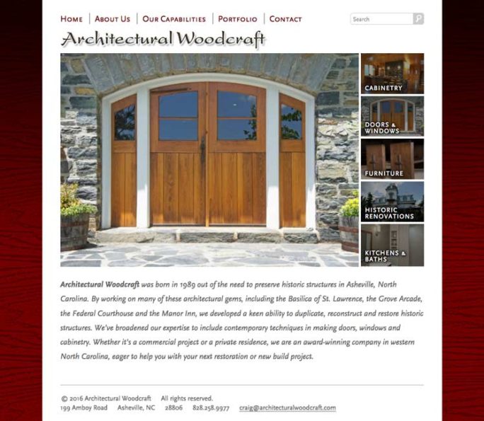 Archwood Website Design Notebook