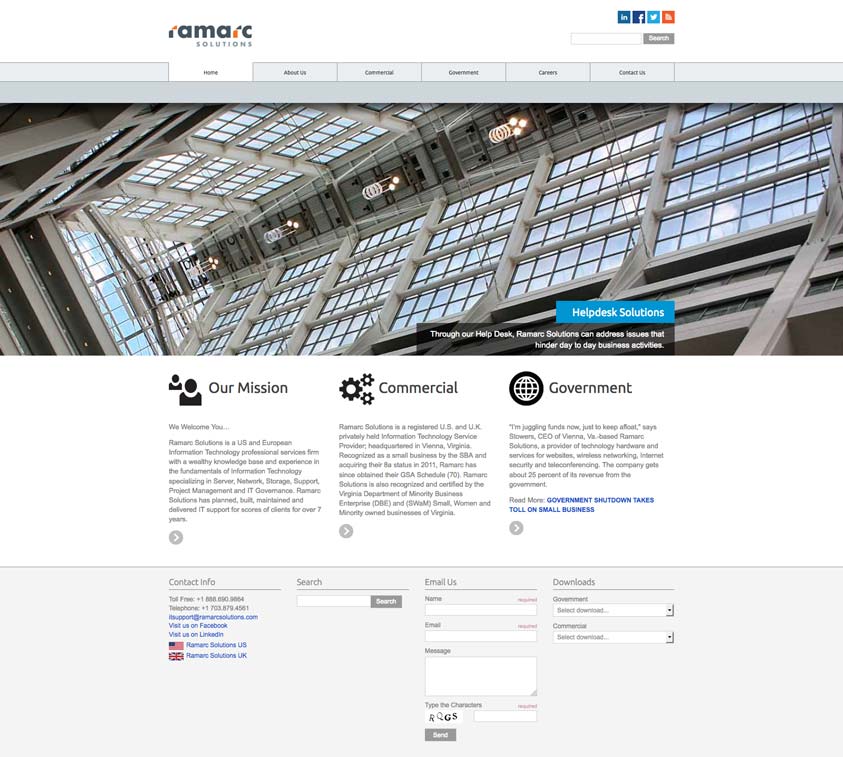 Ramarc Website Design Desktop
